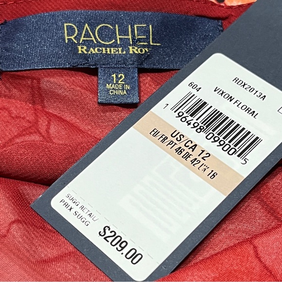 RACHEL ROY Vixen Floral‎ One Shoulder Maxi Dress New Sz 12 Tiered NWT Wedding - Picture 11 of 16